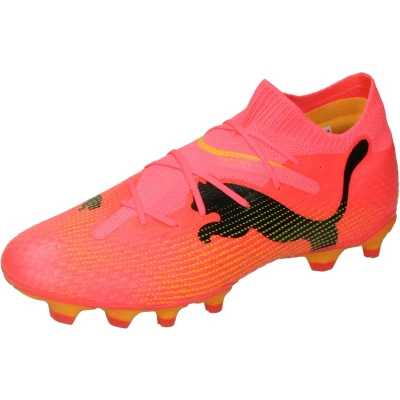 Afbeelding van Puma Future 7 PRO FG/AG Voetbalschoenen met kunststof noppen, Heren, Maat: 45, Sunset glow/black/sun stream Textiel/ synthetisch