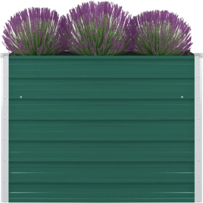 Afbeelding van Plantenbak verhoogd 100x100x77 cm gegalvaniseerd staal groen