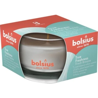 Afbeelding van Bolsius Geurkaars True Freshness Fresh Breeze 8 cm Glas Decoratie Sfeer Kaars.