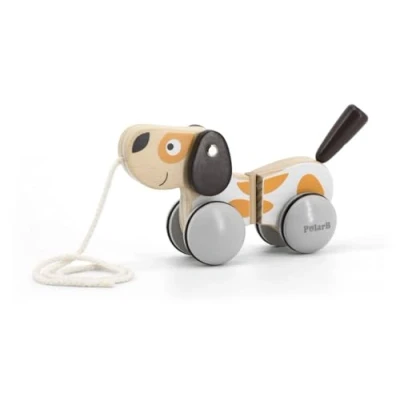 Afbeelding van PolarB Puppy Luxe Houten Trekfiguur 44043