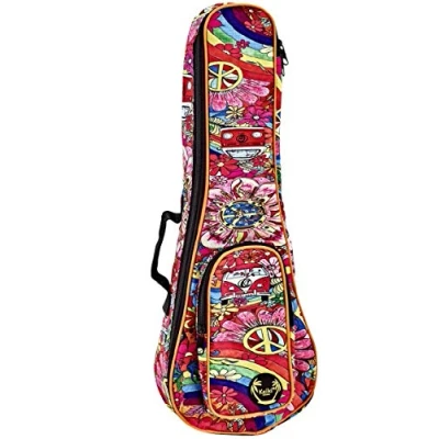 Afbeelding van ORTEGA Concert Ukelele hoes met riemen Peace 68 (KUB CC)