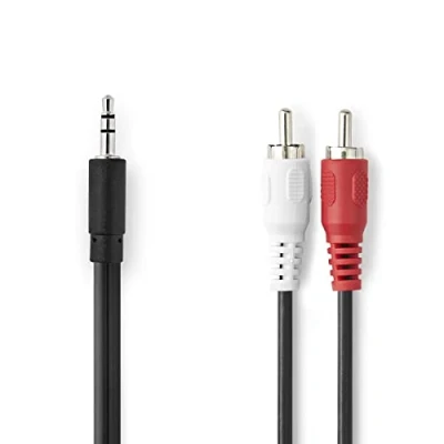 Afbeelding van Nedis Cagb22200Bk30 Stereo Audiokabel 3,5 Mm Male 2X Rca 3,00 M Zwart