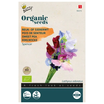 Afbeelding van Organic Lathyrus Spencer gemengd (Skal 14725) Buzzy