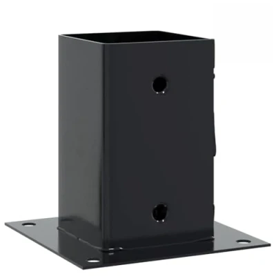 Afbeelding van vidaXL Spokkels vierkant 4 st 81x81 mm gepoedercoat staal antraciet