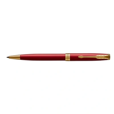Afbeelding van Parker Sonnet Red Lacquer GT Balpen Kleur: Rood De Vulpenwereld