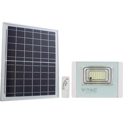 Afbeelding van V TAC VT 40W W Witte Schijnwerper op zonne energie 16W IP65 1050 Lumen 4000K