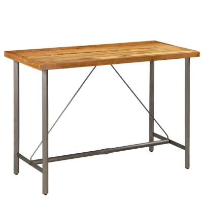 Afbeelding van Bartafel 150x70x106 cm massief gerecycled teakhout