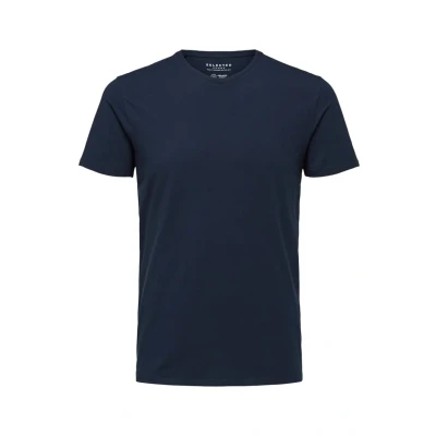 Afbeelding van SELECTED SLHNEWPIMA SS V NECK TEE B Heren T shirt Maat M