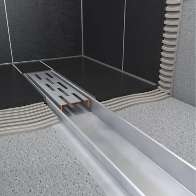 Afbeelding van Easy Drain Compact 50 douchegoot met zijuitloop mm 60 cm