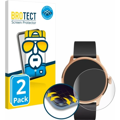 Afbeelding van BROTECT Screenprotector voor Withings ScanWatch Light Folie Beschermfolie transparant volledig dekking (2 Stuks)