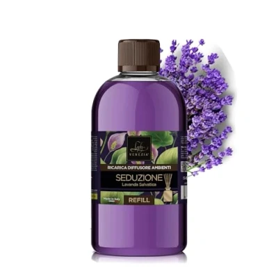 Afbeelding van Lady Venezia navulverpakking voor geurdispenser, navulverpakking, diffuser, 500 ml, aromatherapie, gemaakt in Italië (lavendel)
