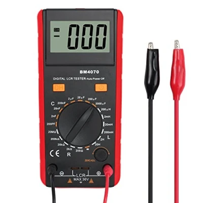 Afbeelding van Proster Capaciteitsmeter voor condensator met groot omkeerbaar display, digitale capaciteitsmeter, tester, condensator, lc, capaciteitstester, inductie, weerstand, weergave max. 1999