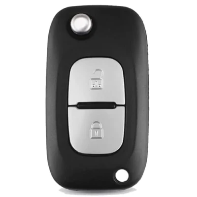 Afbeelding van OGGIPRO 2 toetsen sleutelhoes Plip afstandsbediening compatibel met Clio 3 Kangoo Master Modus Trafic Scenic Twingo Wind Megane (2 knoppen)