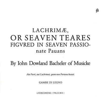 Afbeelding van Gambe Di Legno Lachrimae, Or Seaven Teares (CD)