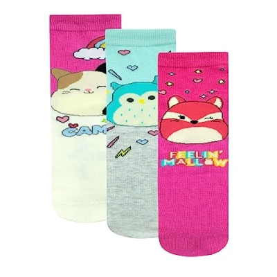 Afbeelding van Squishmallows sokken Set van 3 paar katoenen voor kinderen Squish Squad meisjes, stuks, Meerkleurig