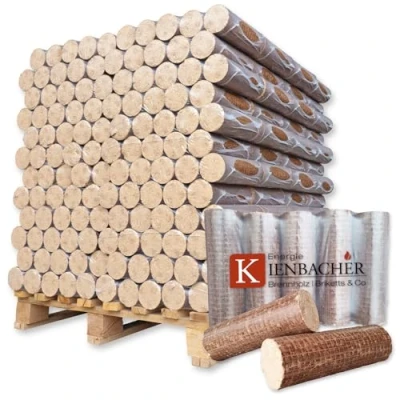 Afbeelding van Nestro Hardhoutbriketten, 960 kg, beuken en/of eiken, open haard, kachel, verwarming, sintelhouder, brandhout, hoogwaardig milieuvriendelijk brandhout