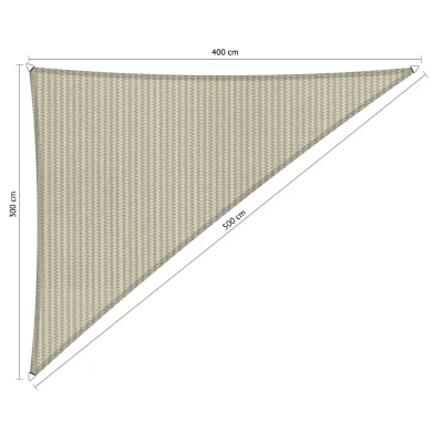 Afbeelding van Shadow Comfort® Driehoek 90 schaduwdoek UV Bestendig Zonnedoek 3,00 x 4,00 5,00 CM Sahara Sand