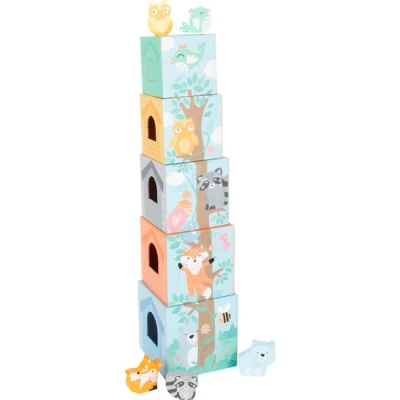 Afbeelding van Small Foot Pastel stapeltoren met dieren