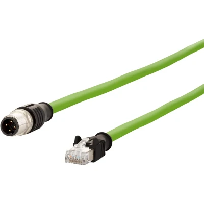 Afbeelding van Metz Connect 142M4D15010 M12 Netwerkkabel, patchkabel CAT 5e S/UTP 1.00 m Groen PUR mantel, Zuurbestendig, Ozonbestendig, UV bestendig, Geschikt voor