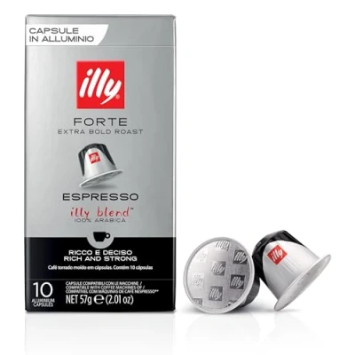 Image de Café Illy Torréfié FORTE et capsules compatibles* 10 étuis de