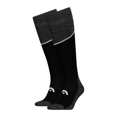 Afbeelding van HEAD Skisokken Kneehigh 2 paar Black / Grey Melange Maat 47/49