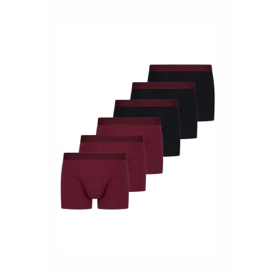 Afbeelding van Bruno Banani 6ER PACK Retro Boxerbriefs Schwarz dunkelrot, Heren, Maat: XL, dunkelrot