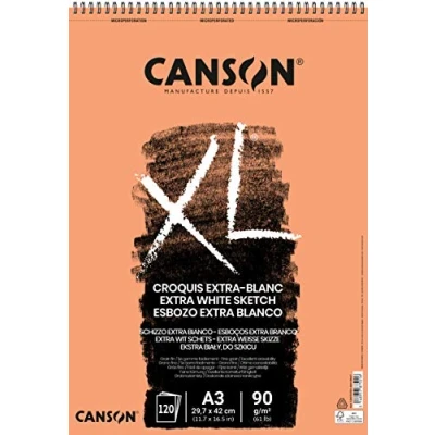 Image de CANSON Bloc de dessin et d&#039;exercices &quot;XL EXTRA WHITE&quot; , A3