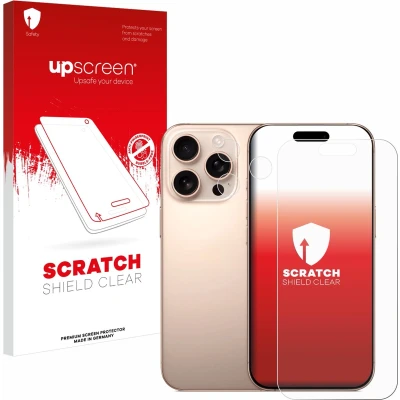 Afbeelding van upscreen Screenprotector voor Apple iPhone 16 Pro (Voor+Camera) Folie Beschermfolie transparant