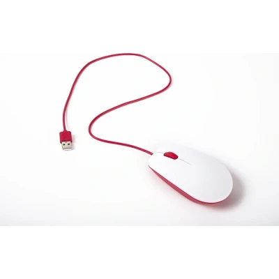 Afbeelding van Raspberry Pi muis wit/roze