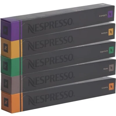 Afbeelding van NESPRESSO Espresso Assortiment van 50 capsules 10 Volluto capsules, Livanto Capriccio Rome Arpeggio