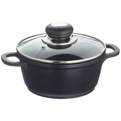 Afbeelding van Krüger Vleespan van gegoten aluminium Delta zwart Ø 24 cm