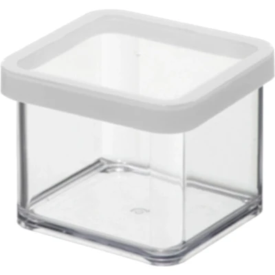 Afbeelding van Rotho Voorraadbus Vershouddoos Voorraadpot 10x10x7 cm Transparant / Wit 500 ml