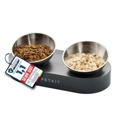 Afbeelding van PETKIT CYBERTAIL Verhoogde kom voor katten van roestvrij staal, kantelbaar, voerbakken katten, antislip, zonder morsen en kleine honden