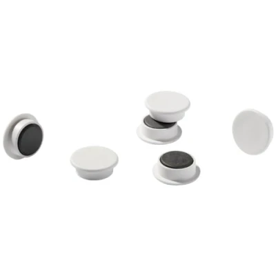 Afbeelding van Durable 475202 magneet, rond, 21 mm, sterkte 210, wit, 20 stuks