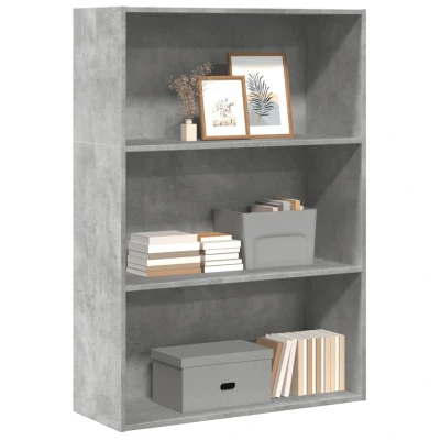 Afbeelding van Boekenkast 80x30x114 cm bewerkt hout betongrijs