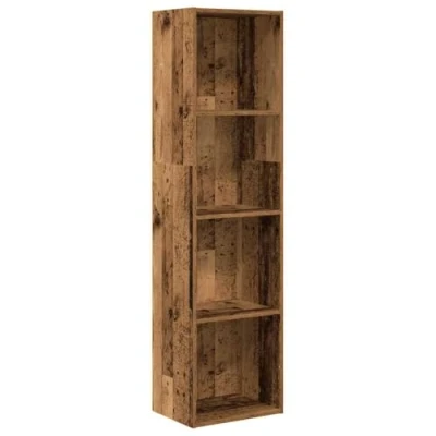 Afbeelding van Boekenkast 40x30x152 cm bewerkt hout oud houtkleurig