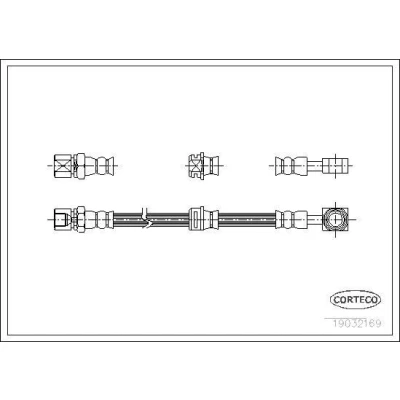 Afbeelding van CORTECO 19032169 Remslang Vooras 420 OPEL: Vectra B CC