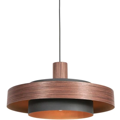 Afbeelding van Anne Lighting hanglamp Flinter bruin metaal Ø 50cm E27 3329E