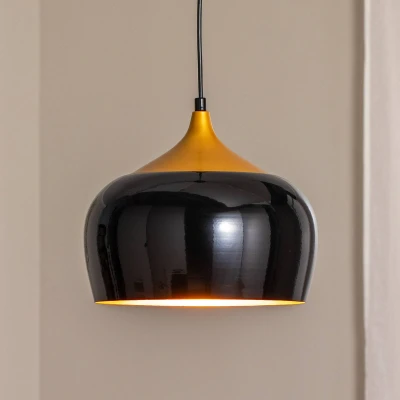 Afbeelding van Berceste 212 S hanglamp Ø30cm zwart/goud