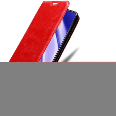 Afbeelding van Cadorabo Hoesje geschikt voor Vivo V11i in APPEL ROOD Beschermhoes met magnetische sluiting, standfunctie en kaartvakje Book Case Cover Etui