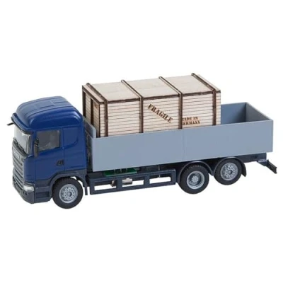 Afbeelding van Faller Vrachtwagen Scania R 13 HL Laadbak met houten kist (HERPA) modelbouwsets, hobbybouwspeelgoed voor kinderen, modelverf en accessoires