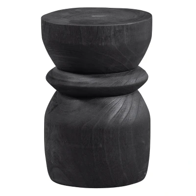 Afbeelding van Bikkel krukje hout 40xø28cm zwart