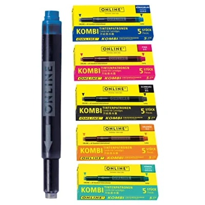Afbeelding van Inktpatroon online kombi 25st assorti Blister a 25 stuk
