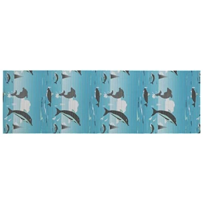 Afbeelding van Zachte schuimmat dolfijn, antislip vloermat, veelzijdig te bruuiken als onderhoudsvriendelijke douchemat en vuile keukenloper, hygiënisch, universeel, op maat snijden, 65 x 200 cm