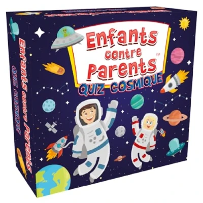 Afbeelding van Bordspel Quiz Sure Le Cosmos Educatief Familiespel Bordspellen voor Kinderen Tegen Ouders Cosmic vanaf 6 jaar