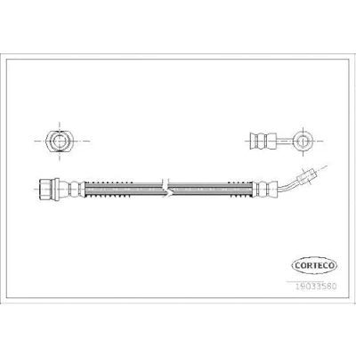Afbeelding van CORTECO 19033580 Remslang Vooras 310 KIA: Picanto I