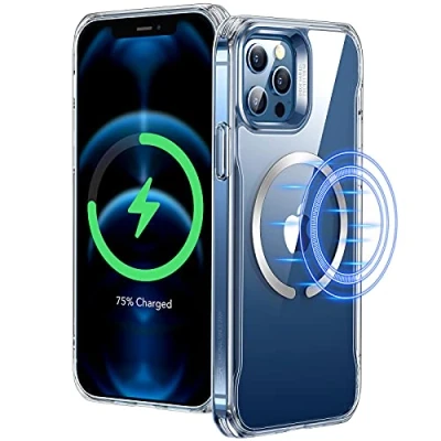Afbeelding van ESR Sidekick Hybride hoes compatibel met iPhone 12 Pro Max 2020 transparante HaloLock magnetisch draadloos opladen, helder
