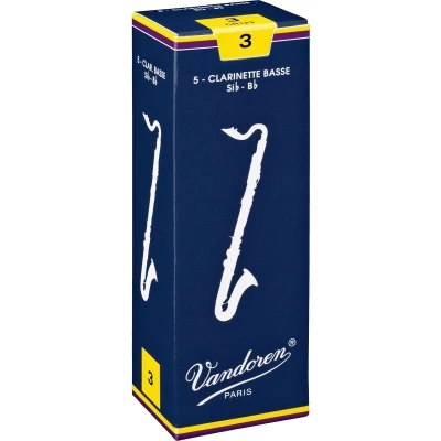 Image de Anches de clarinette basse vandoren traditionnelles 3 cr123