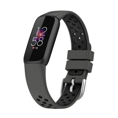 Afbeelding van Fitbit Luxe Siliconen sportbandje Maat: Large Zwart