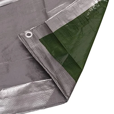 Afbeelding van Mivos Universeel Waterdicht Dekzeil 2 x 3 m Zilver Canvas 120 g/m² Beschermend voor Tuinmeubels en Houten Schimmelbestendig met Aluminium Ogen
